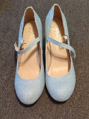 J.Adams Silver Glitter Heels